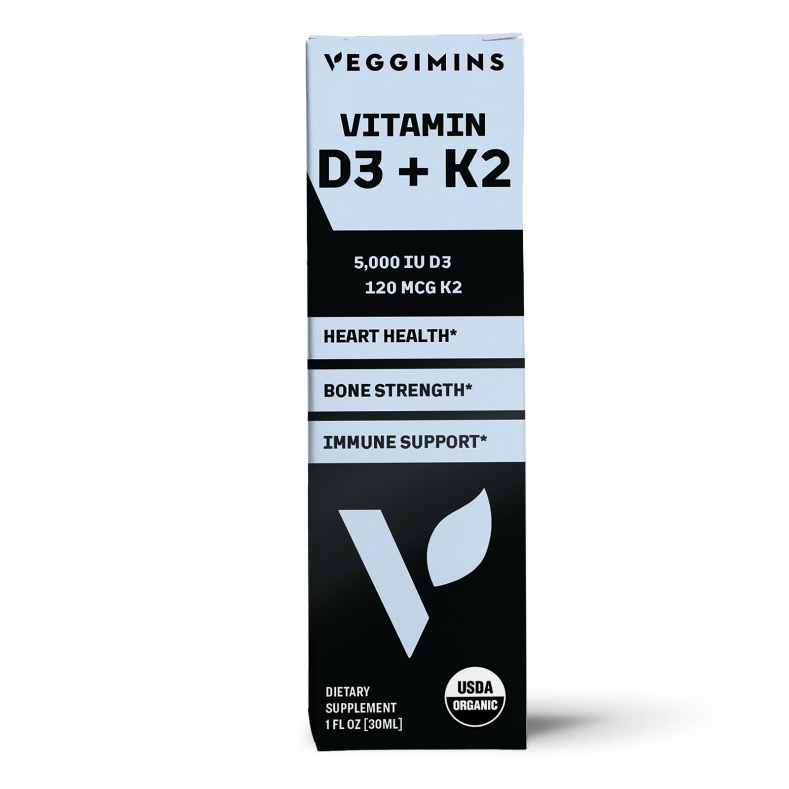 Veggimins Organic Vitamin D3 + K2, 1oz
