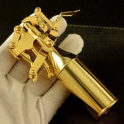 Handmade Old-Fashioned Trench Lighter,Heavy-Duty Brass Kerosene Lighter Automatic Mechanical, Creative Bottle Shape Metal Lighter Collection Gift
