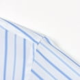 thumbnail image 4 of Mens Shirts Casual Stretch Long Sleeve Button Down Lapel Striped Blouse Slim Fit Business Comfortable Dress Shirt White S, 4 of 8