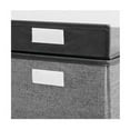 thumbnail image 5 of mDesign Large Laundry Hamper Basket with Hinged Lid and Attached Handles - Portable and Foldable for Compact Storage - Single Hamper Design, Textured Print with Solid Trim - Charcoal/Black, 5 of 7