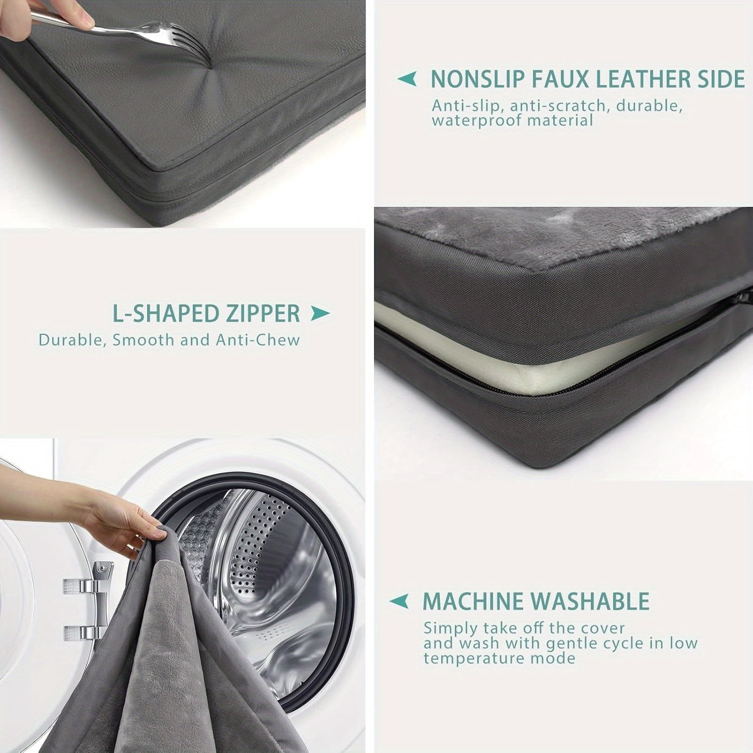 Orthopedic Dog Bed for All Sizes – Removable Washable Cover, Egg Crate Foam Support, Durable Anti-Slip Kennel Pad, Indoor & Outdoor