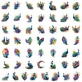 thumbnail image 2 of Pegatinas, 50 unidades por lote, coloridas, de vinilo con forma de pavo real, impermeables, grafiti, 2 of 2