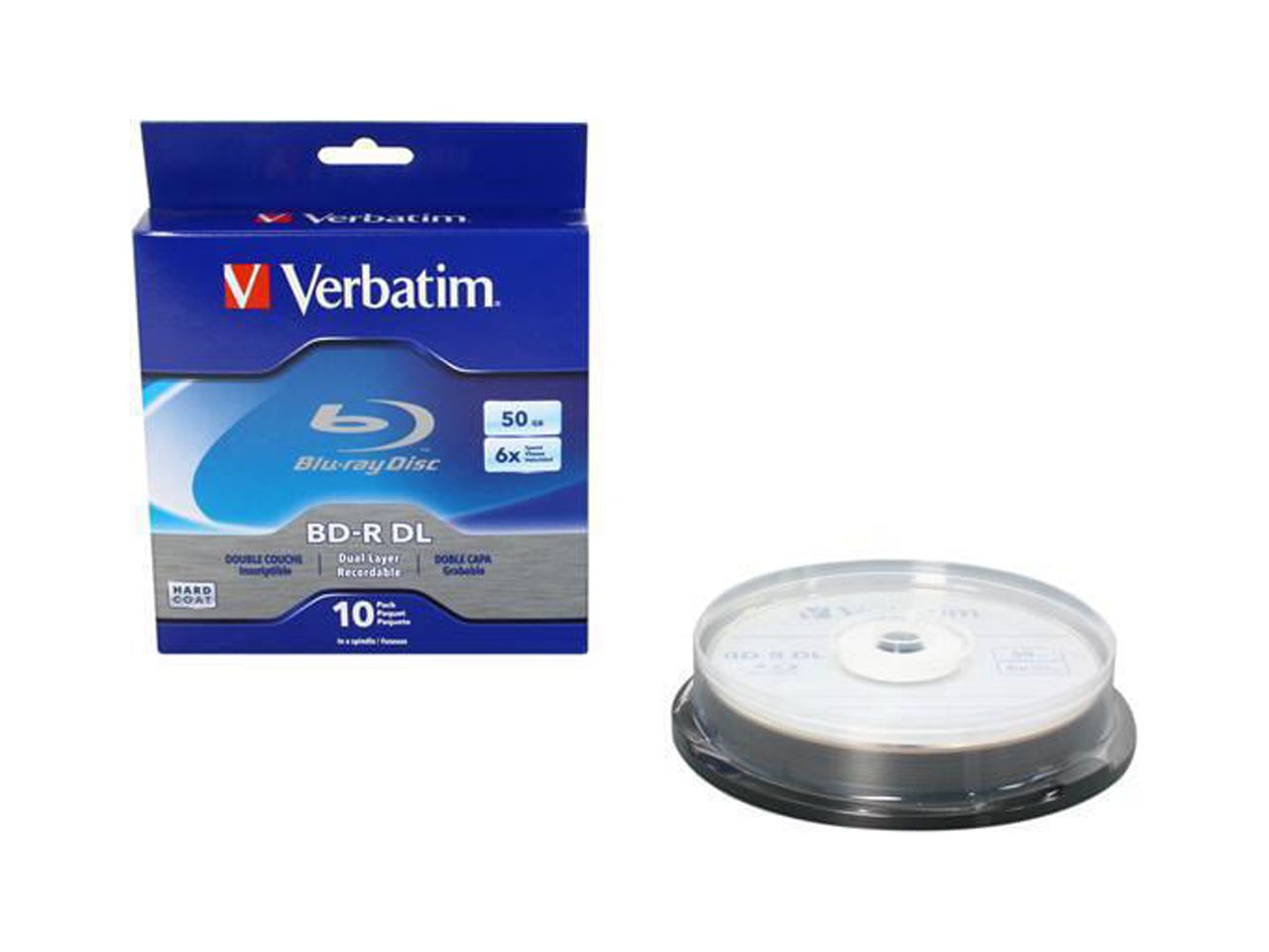 Verbatim 50GB 6X BD-R DL 10 Packs Spindle Disc Model 97335 - image 3 of 3