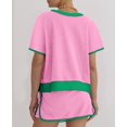 thumbnail image 2 of Set Lounge SELINK para mujer con falda y camiseta rosa-verano, 2 of 6