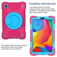 thumbnail image 4 of Dteck with Shoulder Strap Case for Samsung Galaxy Tab A7 Lite 8.7-inch SM-T220 T225 (2021),360 Degree Rotation Shockproof Armor Rubber 3-Layers Protection Case Hybrid Kickstand Cover,Rose+Blue, 4 of 9