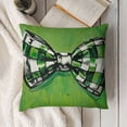 thumbnail image 3 of YINGXI St.Patricks Day Pillow Covers Decorations Holiday Spring Decorative Pillow Case Decor for Sofa Couch (Green) AK027-18 22x22in, 3 of 5