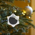 thumbnail image 7 of 3drose, Two Black Bears Hugging, 3 inch Snowflake Porcelain Ornament, 7 of 7