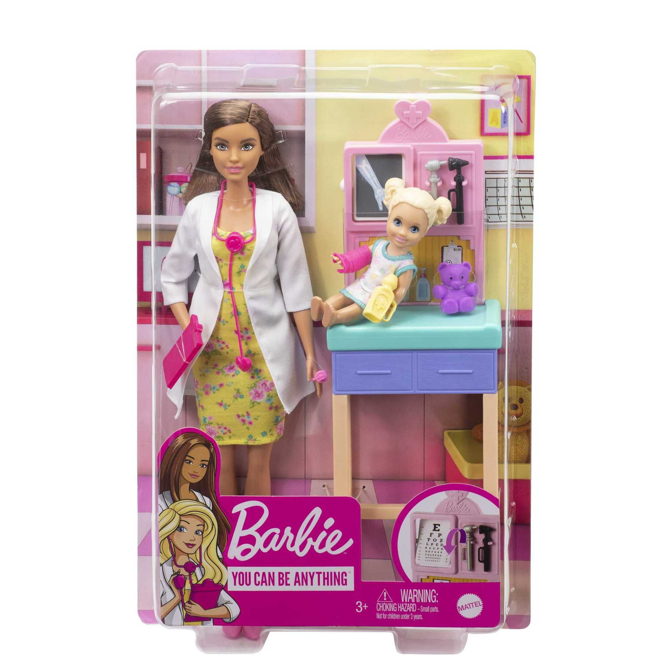 Barbie Careers Pediatrician Playset with Brunette Fashion Doll, 1 Small Doll, Furniture & Accessories - Walmart.com Barbie Careers Pediatrician Playset with Brunette Fashion Doll, 1 Small Doll, Furniture & Accessories - Walmart.com
