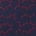 thumbnail image 5 of Jacob Alexander Men's Happy Valentine's Day Red Outline Hearts Pattern Pre-Tied Zipper Neck Tie - Dark Blue, 5 of 7