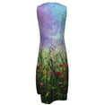thumbnail image 5 of USSUMA Boho Dress for Women, Women's Casual Loose Sundress Long Dress Sleeveless Dandelion Print Maxi Dresses Summer Beach Dress with Pockets, 5 of 5
