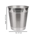 thumbnail image 5 of nu steel Hudson Decorative 304 Stainless Steel Small Trash Can Wastebasket, Garbage Container Bin for Bathrooms, Powder Rooms, Kitchens, Home Offices - matt/shiny, 5 of 5