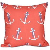 Simply Daisy 16" x 16" Anchor Whimsy Geometric Print Outdoor Pillow
