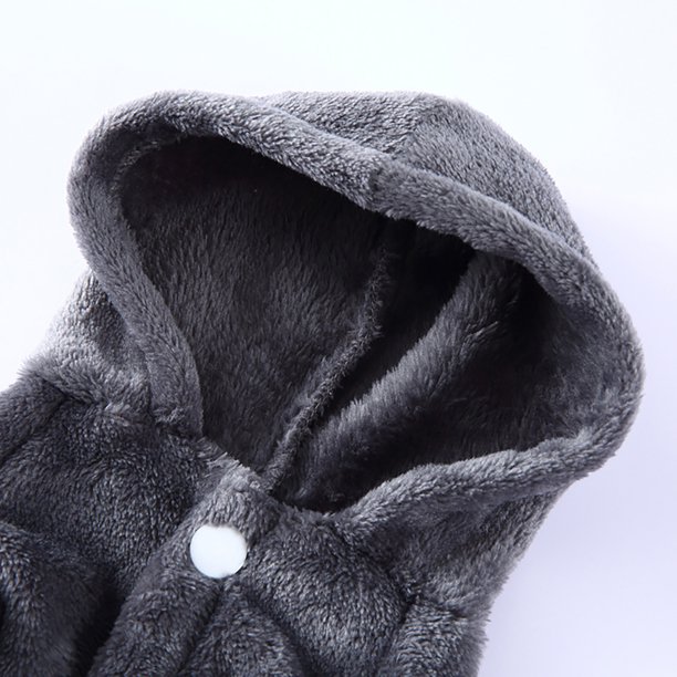 Pijamas de poliéster para mascotas albornoces ajustables con mangas para perros y gatos (gris XL) Sywqhk Libre de BPA