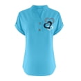 thumbnail image 4 of Puntoco Summer tops for women Clearance,Womens Summer Tops Short Sleeve Shirts V Neck Tshirts Casual Dressy Beach Vacation Clothes Blue 18(XXXXXL), 4 of 4