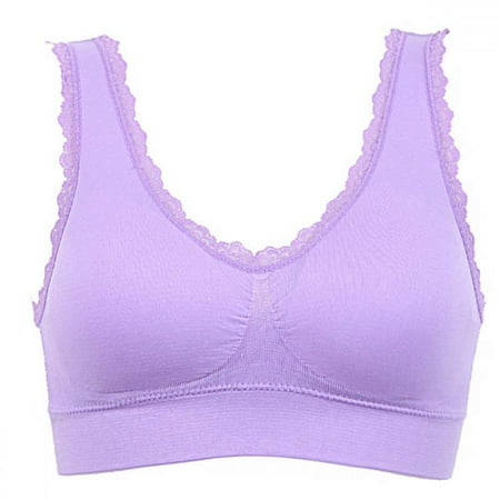 

Arrival Casual Women Solid Lace Fitness Bra Padded Bra Crop Top Stretch Vest