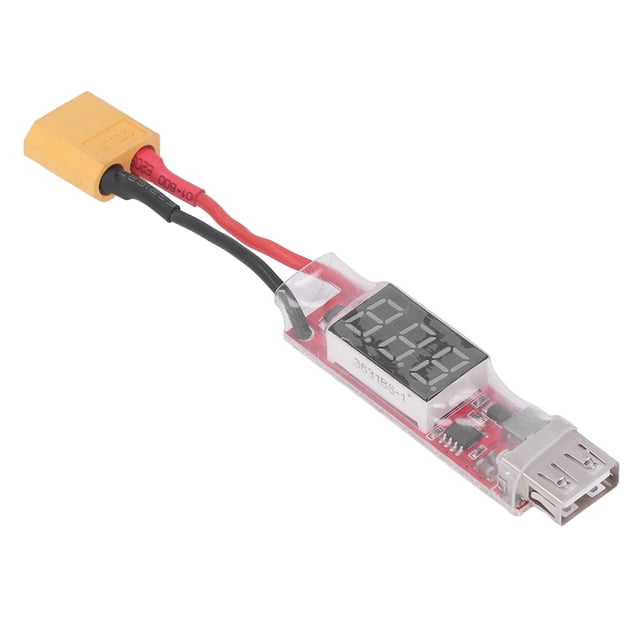 Cargador de batería Lipo a USB, 2‑6S XT60 a USB Adaptador de carga de batería Lipo a teléfono X Adaptador de carga USB Funcionalidad de alta precisión