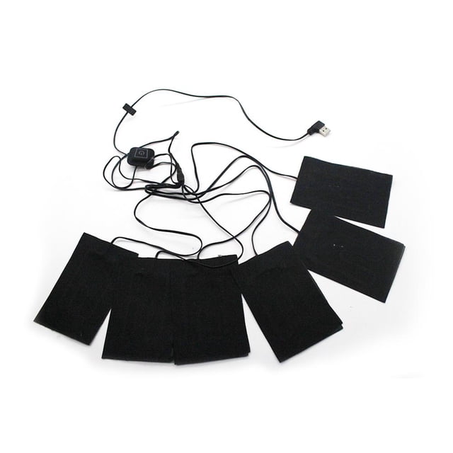 DQrwqpou Alfombrilla Calefactora para Ropa 5/6/8 en 1 Almohadilla Térmica Ligera para Chaleco Chaqueta (estilo B)