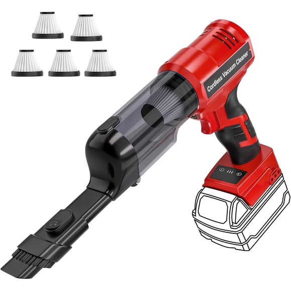 Cordless Vacuum Cleaner for Mil*wau*kee M18 18V Battery, Electric Handheld Vacuum Cleaner with 105AW Powerful Suction, Portable Vacuum Cleaner for Floor, Carpet, Car(Battery Not Included)