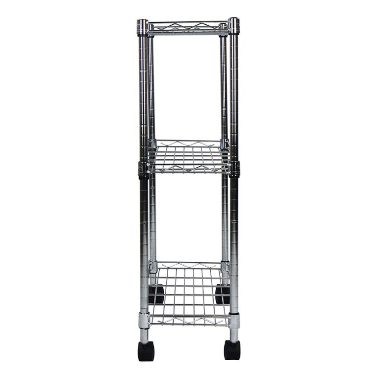 Oceanstar 3-Tier Shelving All-Purpose Utility Cart, Chrome AUS1477