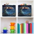thumbnail image 6 of Yayeee Canvas Storage Basket with Handles for Shelves Fabric Bins Closet Organizer, Floral Occean, 6 of 8