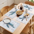 thumbnail image 5 of Blue Coastal Turtle Placemats Set of 4 Sea Nautical Beach Ocean Vintage Place Mats Indoor Wipeable Table Mats Washable Cloth Dining Table Placemats for Kitchen Holiday Party Home Decor 13x19 Inch, 5 of 9