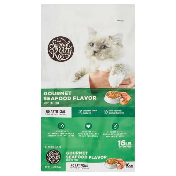 [Multiple Sizes] Special Kitty Gourmet Formula Dry Cat Food, Seafood Flavor Blend