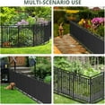 thumbnail image 6 of Petorldog Decorative Garden Fence Metal Dog Fence Outdoor for Yard, 91ft (L) x 40in (H), 35 Panels + 5 Gates, No Dig Fence for Patio | Black-Silver, 6 of 6