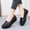 Black, variant on Daolelai Women's Fashion Leather Mom Shoes Toe Shoes Solid Color Comfortable Non- Casual Shoes