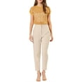 thumbnail image 3 of Allegra K Women's Casual Sheer Short Sleeves Floral Lace Top, 3 of 7