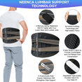 thumbnail image 6 of NEENCA Back Braces for Lower Back Pain Relief, Back Support Belt for Men Women, Breathable Lumbar Support Belt for Herniated Disc Sciatica-2XL, 6 of 7