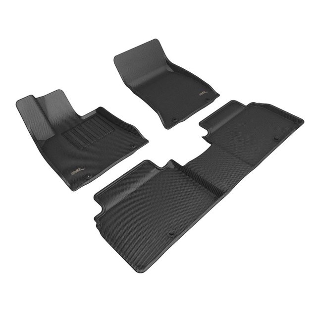 Tapis 3D L1GS01001509 KAGU; Ajustement Personnalisé; Bord Surélevé; Noir; Caoutchouc Thermoplastique à Texture en Fibre de Carbone; 3 Pcs; avec Couche Inférieure Antidérapante MAXpider