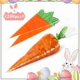 thumbnail image 3 of 200 Counts Easter Carrot Transparent Cone Cello Bags, Easter Bags for Goodies, Easter Treat Bags, Cellophane Carrot Shaped Goody Bags with Twist Ties for Easter Party Favor, Cookies, Candy, Popcorn, 3 of 7