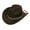 Army green, variant on Cowboy Hat for Women and Men Western Felt Cowboy Cowgirl Hat Wide Brim Belt Retro Fedora Hats