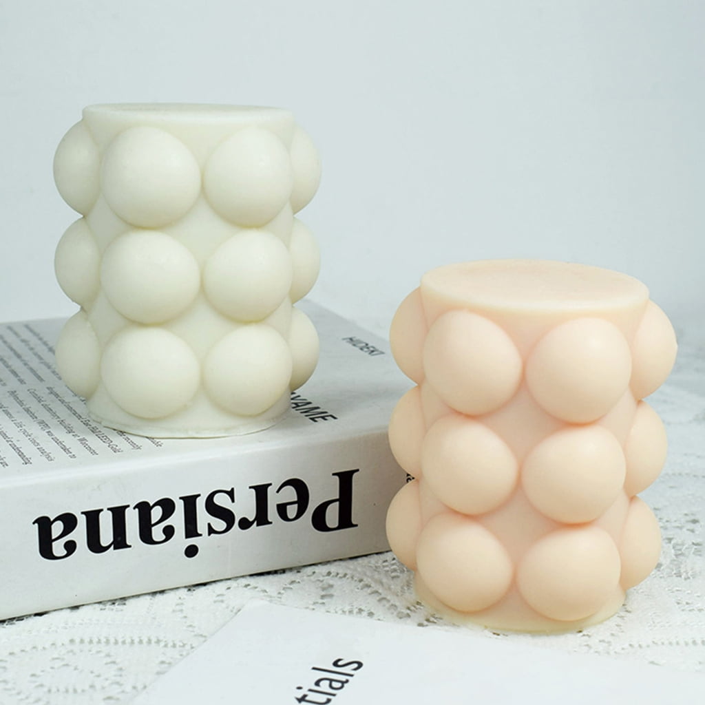 Geemin Cylinder Candle Molds Silicone Mold for Candle Making Decorations Candle Moulds