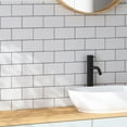 thumbnail image 5 of WALPLUS 20 PCS 3D Renter Friendly Peel and Stick Tile Stickers Pure White with Gray Grout 12 x 6 in, 5 of 11