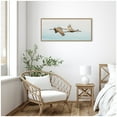 thumbnail image 2 of Kate and Laurel Framed Canvas Wall Art Print Cranes Flying Panel by Emiko and Mark Franzen F2 Images, 40 x 18 Sylvie Beaded Rustic Natural Frame, Modern Contemporary, Animal Art for Wall Decor, 2 of 8