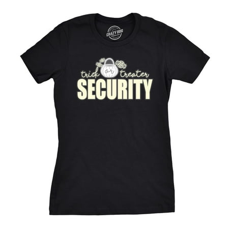 Womens Trick Or Treater Security Halloween T Shirt Funny Costume