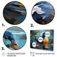 thumbnail image 3 of Designart "Vibrant Horizons Blue and Yellow Landscapes" Landscapes Wall Art - Modern Blue Abstract Landscapes Entryway Wall Art Print, 3 of 4