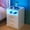 White, variant on High Gloss Nightstand with Wireless Charging Station&LED for Bedroom White,Bedside Table with 3 Color Dimmable Auto Sensor & USB & Type-C Ports and 3 Drawer for Office