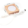 thumbnail image 2 of Lamp Base Night Light Square Wood Led With Usb Plug Crafts Illumination, 2 of 12
