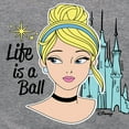 thumbnail image 3 of Disney Cinderella - Life Is A Ball - Toddler & Youth Girls Raglan Graphic T-Shirt, 3 of 4
