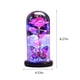 thumbnail image 3 of Xihbxyly Rosa de San Valentín, Flor Luminosa de Colores, Cúpula de Cristal con Luces Led, Regalo Eterno para Mujer, Decoración Romántica de Cumpleaños y Aniversario, Tamaño 21 X 11 Cm, Funciona con P, 3 of 7