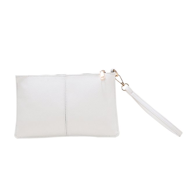 Bolsos de mano para mujer Bolsos de muñeca con sobre Cartera sólida Monedero de fiesta (Blanco) Likrtyny Para estrenar