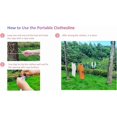thumbnail image 4 of JP Retractable Portable Clothesline with 12 Clips & 13 Fasteners, Windproof Compact Laundry Line for Travel, Camping, RV, Beach, Pink, 4 of 5