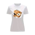 thumbnail image 1 of Playera Blusa Con Impresion De Oso Saliendo Del Pecho Ropa Para Mujer Color Blanco Talla Grande Marca Emil SaEs, 1 of 4