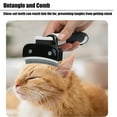 thumbnail image 5 of Cat Brush with Release Button, Self-Cleaning Cat Hair Brush for Shedding, Cat Deshedding Brush Dog Grooming Brush for Short Haired Cats Dogs Pet, Washable Hair Remover, Blade Size 3/4 Inch, 5 of 7
