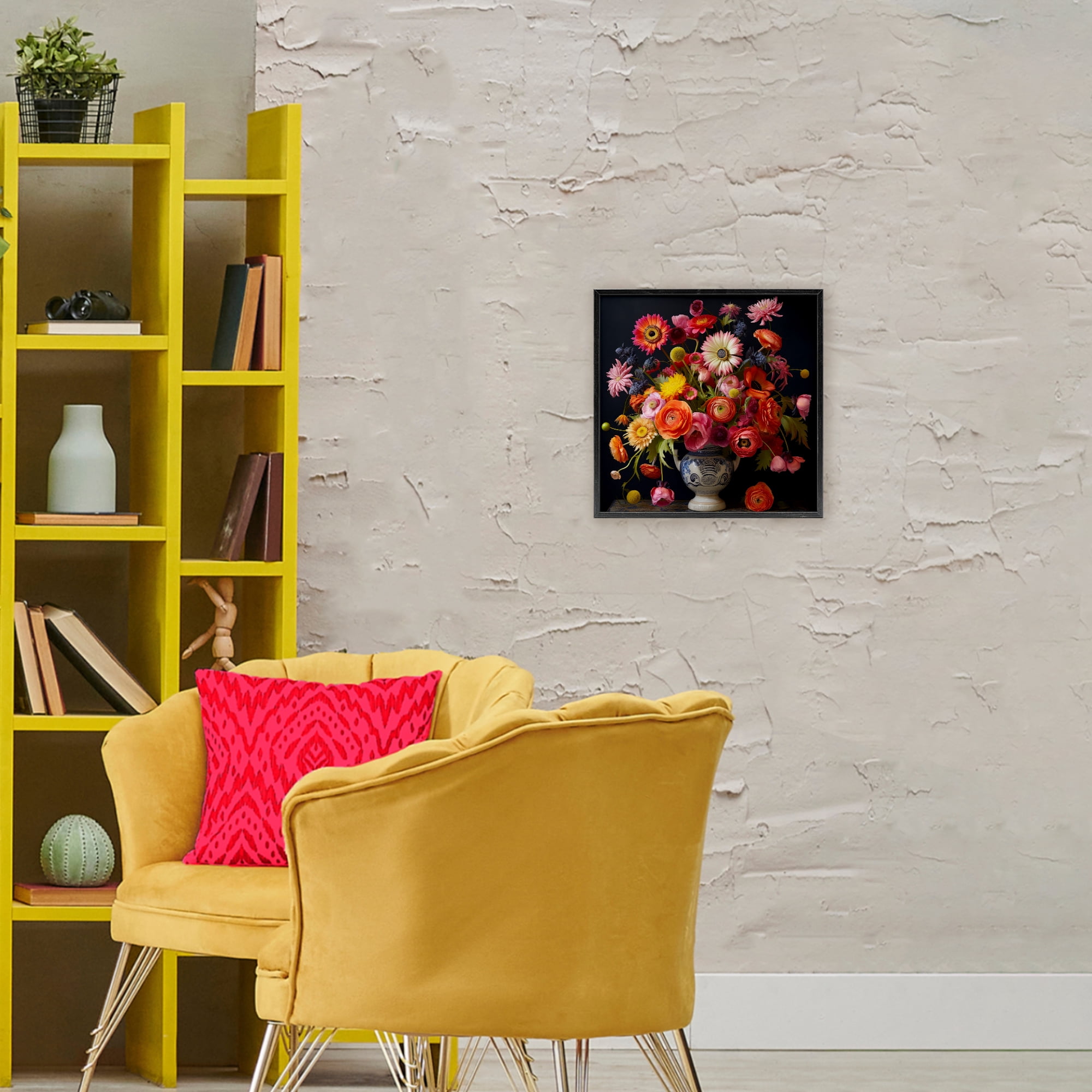 Stupell Industries Harmonious Spring Bouquet Black Framed Giclee Art, design by Lazar Studio