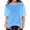 Blue, variant on Womens Tshirts Fashion Short Sleeve Round Neck Sequin Applique Sparkling Casual Blouse Top Summer Tops for Women Trendy Fashion Clothing Daily Wear