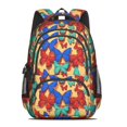 thumbnail image 2 of Colorful Butterfly Pattern Cute School Backpack Bag with Padded Back and Adjustable Shoulder Straps 16.9 X 12.6 X 5.9 Inches, 2 of 5