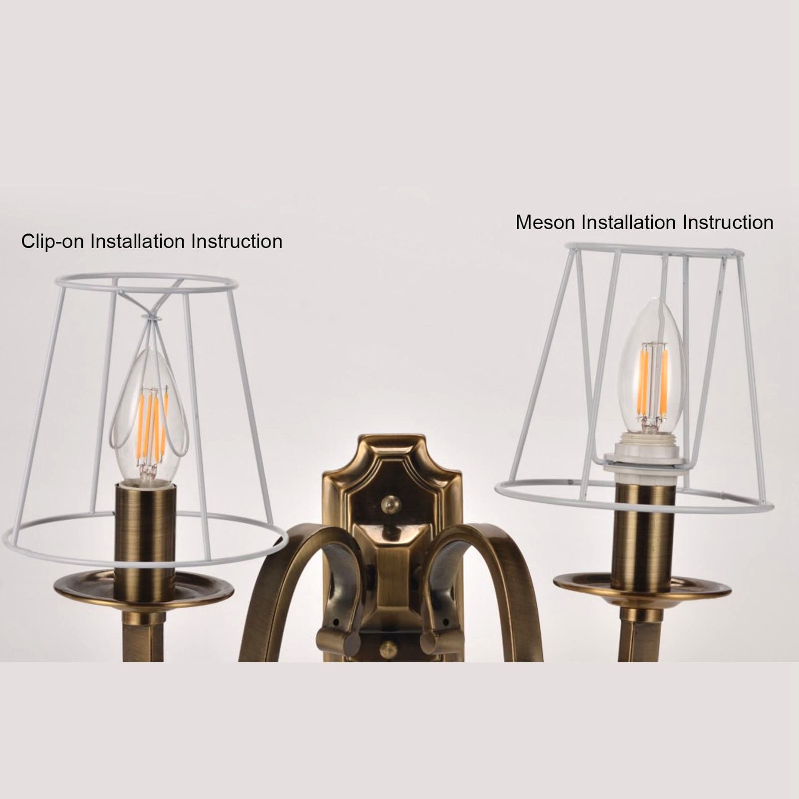 E14 Lampshade Set Of 3, Durable Cloth, Reduces Glare, Fits Most Chandeliers, 5.1" Height